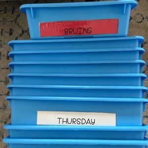 9 target classroom teacher paper bins dollar spot bullseye storage book bin